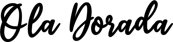Vorschau des Bootsnamens "Ola Dorada" als Schriftzug für "Bootsbeschriftung Klassisch 74"