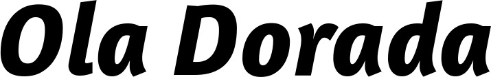 Vorschau des Bootsnamens "Ola Dorada" als Schriftzug für "Bootsbeschriftung Kursiv 01"