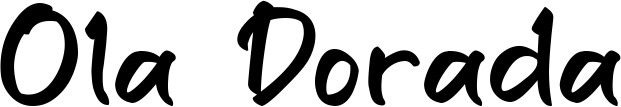 Vorschau des Bootsnamens "Ola Dorada" als Schriftzug für "Bootsbeschriftung Klassisch 95"