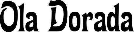 Vorschau des Bootsnamens "Ola Dorada" als Schriftzug für "Bootsbeschriftung Neu 44"