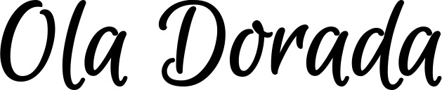 Vorschau des Bootsnamens "Ola Dorada" als Schriftzug für "Bootsbeschriftung Klassisch 105"