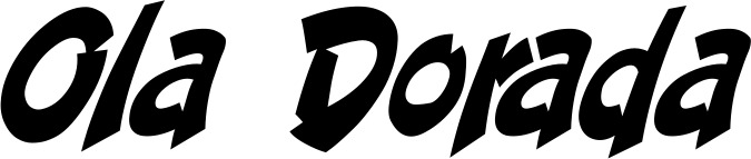 Vorschau des Bootsnamens "Ola Dorada" als Schriftzug für "Bootsbeschriftung Klassisch 31"