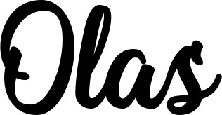 Vorschau des Bootsnamens "Olas" als Schriftzug für "Bootsbeschriftung Klassisch 43"