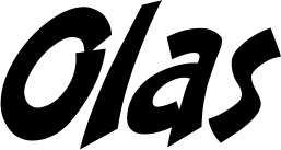 Vorschau des Bootsnamens "Olas" als Schriftzug für "Bootsbeschriftung Klassisch 31"