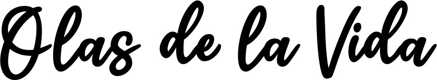 Vorschau des Bootsnamens "Olas de la Vida" als Schriftzug für "Bootsbeschriftung Klassisch 74"