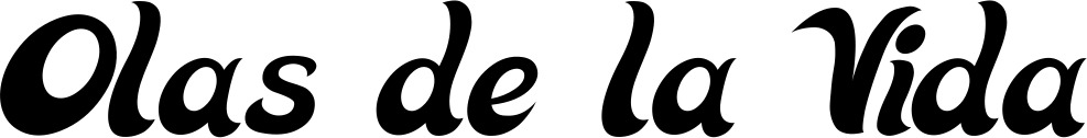 Vorschau des Bootsnamens "Olas de la Vida" als Schriftzug für "Bootsbeschriftung Klassisch 33"