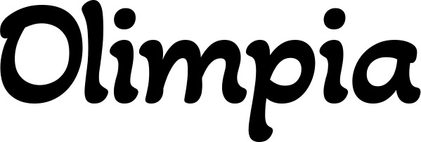 Vorschau des Bootsnamens "Olimpia" als Schriftzug für "Bootsbeschriftung Klassisch 103"