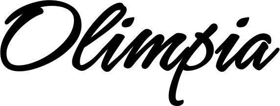 Vorschau des Bootsnamens "Olimpia" als Schriftzug für "Bootsbeschriftung Klassisch 71"