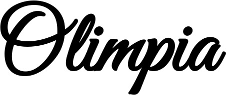 Vorschau des Bootsnamens "Olimpia" als Schriftzug für "Bootsbeschriftung Klassisch 68"