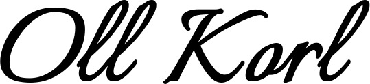Vorschau des Bootsnamens "Oll Korl" als Schriftzug für "Bootsbeschriftung Klassisch 58"