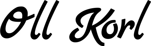 Vorschau des Bootsnamens "Oll Korl" als Schriftzug für "Bootsbeschriftung Klassisch 77"