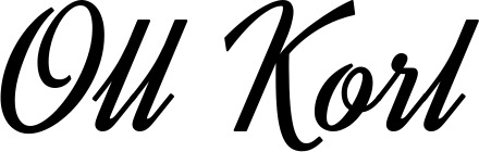 Vorschau des Bootsnamens "Oll Korl" als Schriftzug für "Bootsbeschriftung Klassisch 44"
