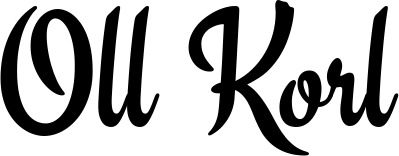 Vorschau des Bootsnamens "Oll Korl" als Schriftzug für "Bootsbeschriftung Klassisch 63"