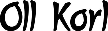 Vorschau des Bootsnamens "Oll Korl" als Schriftzug für "Bootsbeschriftung Klassisch 72"