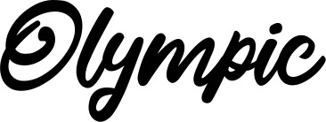 Vorschau des Bootsnamens "Olympic" als Schriftzug für "Bootsbeschriftung Klassisch 102"