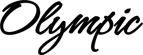 Vorschau des Bootsnamens "Olympic" als Schriftzug für "Bootsbeschriftung Klassisch 71"
