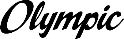 Vorschau des Bootsnamens "Olympic" als Schriftzug für "Bootsbeschriftung Klassisch 29"