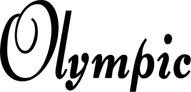 Vorschau des Bootsnamens "Olympic" als Schriftzug für "Bootsbeschriftung Klassisch 76"