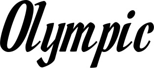 Vorschau des Bootsnamens "Olympic" als Schriftzug für "Bootsbeschriftung Klassisch 93"