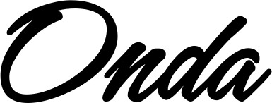 Vorschau des Bootsnamens "Onda" als Schriftzug für "Bootsbeschriftung Klassisch 71"