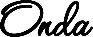 Vorschau des Bootsnamens "Onda" als Schriftzug für "Bootsbeschriftung Klassisch 111"