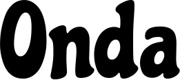 Vorschau des Bootsnamens "Onda" als Schriftzug für "Bootsbeschriftung Neu 41"