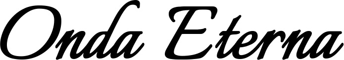 Vorschau des Bootsnamens "Onda Eterna" als Schriftzug für "Bootsbeschriftung Klassisch 58"