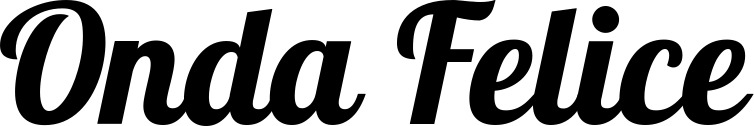 Vorschau des Bootsnamens "Onda Felice" als Schriftzug für "Bootsbeschriftung Neu 60"