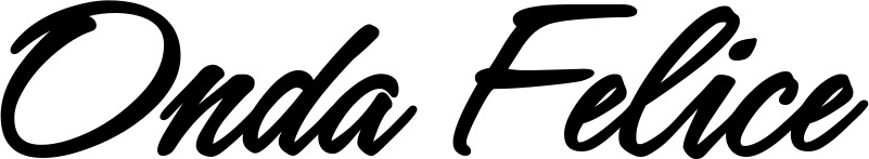 Vorschau des Bootsnamens "Onda Felice" als Schriftzug für "Bootsbeschriftung Klassisch 71"