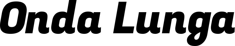 Vorschau des Bootsnamens "Onda Lunga" als Schriftzug für "Bootsbeschriftung Kursiv 04"