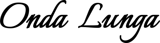 Vorschau des Bootsnamens "Onda Lunga" als Schriftzug für "Bootsbeschriftung Klassisch 58"