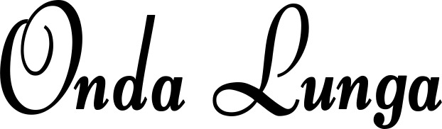 Vorschau des Bootsnamens "Onda Lunga" als Schriftzug für "Bootsbeschriftung Klassisch 76"