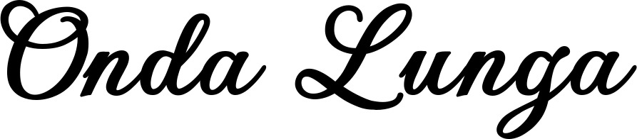 Vorschau des Bootsnamens "Onda Lunga" als Schriftzug für "Bootsbeschriftung Klassisch 69"