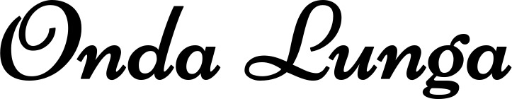 Vorschau des Bootsnamens "Onda Lunga" als Schriftzug für "Bootsbeschriftung Klassisch 84"