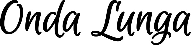 Vorschau des Bootsnamens "Onda Lunga" als Schriftzug für "Bootsbeschriftung Klassisch 105"