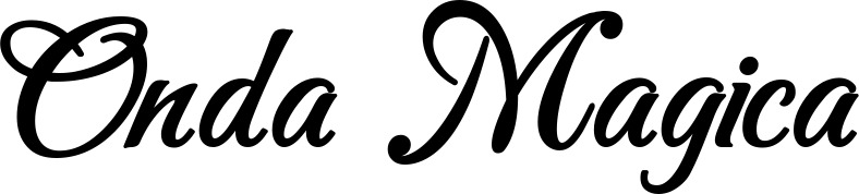 Vorschau des Bootsnamens "Onda Magica" als Schriftzug für "Bootsbeschriftung Klassisch 50"