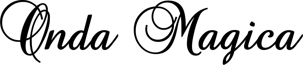 Vorschau des Bootsnamens "Onda Magica" als Schriftzug für "Bootsbeschriftung Klassisch 02-A"