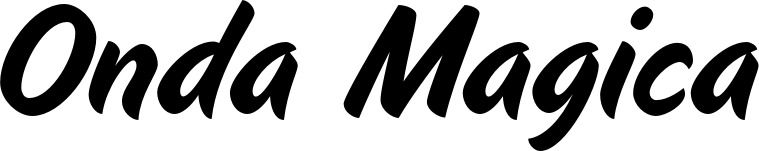 Vorschau des Bootsnamens "Onda Magica" als Schriftzug für "Bootsbeschriftung Klassisch 19"