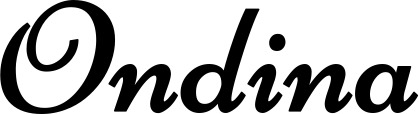 Vorschau des Bootsnamens "Ondina" als Schriftzug für "Bootsbeschriftung Klassisch 84"