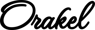 Vorschau des Bootsnamens "Orakel" als Schriftzug für "Bootsbeschriftung Klassisch 111"