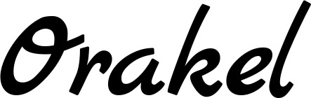 Vorschau des Bootsnamens "Orakel" als Schriftzug für "Bootsbeschriftung Klassisch 77"