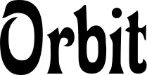 Vorschau des Bootsnamens "Orbit" als Schriftzug für "Bootsbeschriftung Neu 44"