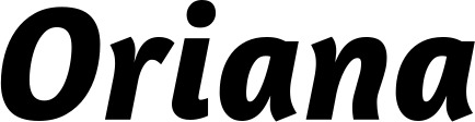 Vorschau des Bootsnamens "Oriana" als Schriftzug für "Bootsbeschriftung Kursiv 01"