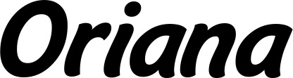 Vorschau des Bootsnamens "Oriana" als Schriftzug für "Bootsbeschriftung Klassisch 14"