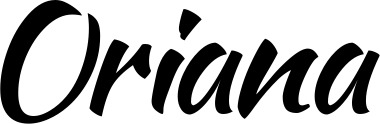 Vorschau des Bootsnamens "Oriana" als Schriftzug für "Bootsbeschriftung Klassisch 73"