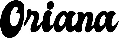 Vorschau des Bootsnamens "Oriana" als Schriftzug für "Bootsbeschriftung Klassisch 41"