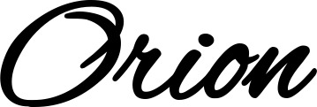 Vorschau des Bootsnamens "Orion" als Schriftzug für "Bootsbeschriftung Klassisch 35"