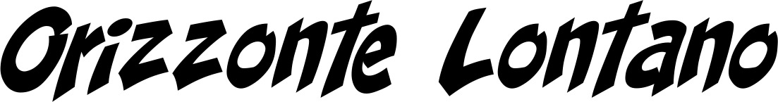 Vorschau des Bootsnamens "Orizzonte Lontano" als Schriftzug für "Bootsbeschriftung Klassisch 31"