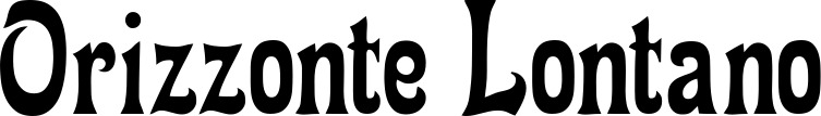 Vorschau des Bootsnamens "Orizzonte Lontano" als Schriftzug für "Bootsbeschriftung Neu 44"