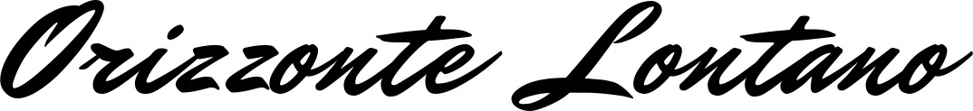 Vorschau des Bootsnamens "Orizzonte Lontano" als Schriftzug für "Bootsbeschriftung Klassisch 82"